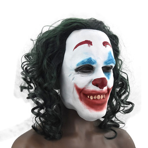 Casque de Clown réaliste <span class=keywords><strong>pour</strong></span> <span class=keywords><strong>Halloween</strong></span>, accessoire de fête drôle, <span class=keywords><strong>film</strong></span> de cheveux verts, accessoires d'<span class=keywords><strong>halloween</strong></span> - Product Image 2