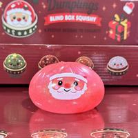 Jouet à presser en forme de boulette de Noël, boîte mystère, figurines mignonnes Père Noël, Bonhomme de neige, Élan, jouet anti-stress, jouet souple, cadeau de Noël pour enfants