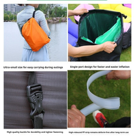 Tragbares Aufblasbares Outdoor-Sofa Faltbare Auslaufsichere Luftliege Faulenzerliege für Camping Strand Picknick Musikfestival
