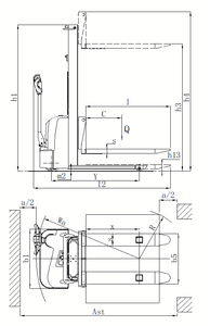 Chariot élévateur AGV chinois à roues robotisées, avec caméra, sans fil, empileur, chariot élévateur à contrepoids électrique, neuf, 1 tonne - Product Image 3