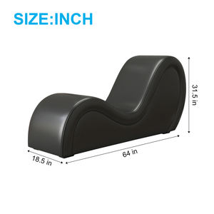 2023 Neuankömmling Hochwertiger S-förmiger PU-Leders ofa stuhl Weicher Haltungs-Yoga-Stuhl für Erwachsene in mehreren Farben - Product Image 2