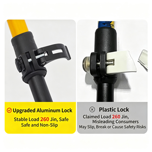 Bastón de Trekking Plegable de Aleación de Aluminio de 3 Secciones Ajustable ZHEFRE con Mango de EVA y Sistema de Bloqueo Rápido para Senderismo - Product Image 4