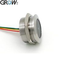 Module de lecteur de code-barres QR 1D/2D GROW GM60 en acier inoxydable avec anneau de contrôle LED et interface UART