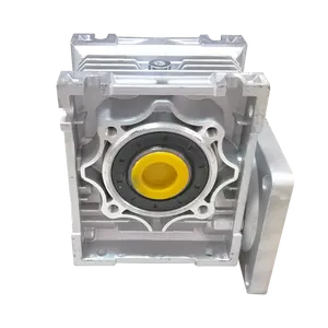 NMRV 50 Worm Gearbox Reducer Ratio 1:7.5~100 Single Double Output Gear Box For Nema 42 110 Stepper Motor