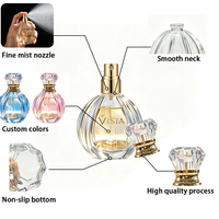 Flacon pulvérisateur carré en verre de luxe 50 ml avec design personnalisé, marquage à chaud et impression sérigraphique, pompe pulvérisatrice, type de scellage VISTA Brand