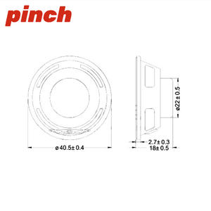 Altavoz de 40 mm, 3 W, 4 ohmios con borde de goma para mini amplificadores - Product Image 3