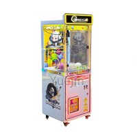 Mini machine à griffes à monnayeur en métal pour peluches, avec garantie, accepteur de billets, vente en gros