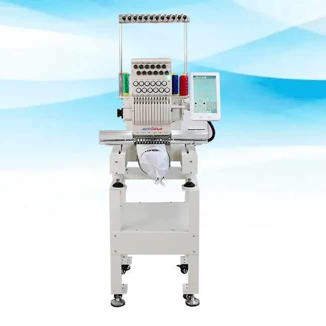 Compact Portable Table Embroidery Mini Single Head Computerized Embroidery Machine for Clothing T-shirt Flat Hat