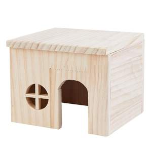 Casa giocattolo ruote modello di dimensioni della fabbrica di legno su misura in legno massello colore criceto casa in legno casa <span class=keywords><strong>Pet</strong></span> antivento Opp Bag imballato - Product Image 2