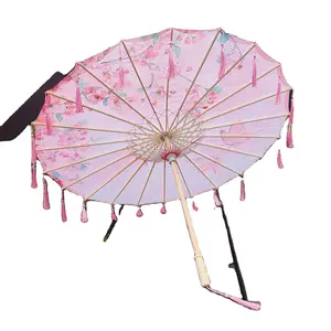 OEM งานแต่งงานผ้า Parasol ร่มร่มผ้าไหมจีน Parasol พระเครื่องร่ม Parasol