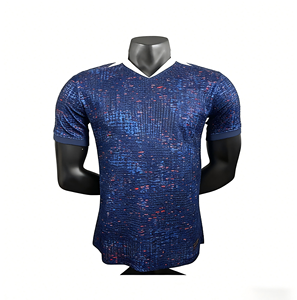 Camiseta de Fútbol de la Selección Nacional Francesa Temporada 25-26, Nueva, Local/Visitante, Azul Oscuro con Puntos Rojos, Poliéster Transpirable - Product Image 1