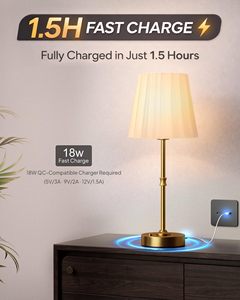 Rechargeable Crystal Portable Restaurant Touch Control <b>Led</b> <b>Bar</b> Table Lamp Cordless Hotel Luxury Modern Night <b>Light</b> Home Decor - Product Image 2