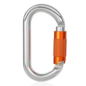 Mosquetones de aluminio en forma de O de alta calidad <span class=keywords><strong>25</strong></span> <span class=keywords><strong>Kn</strong></span> doble bloqueo para escalada en roca y montañismo directo de fábrica - Product Image 1