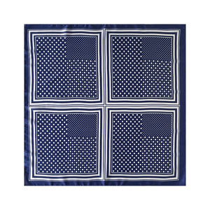 Écharpe carrée tendance en satin de soie à pois pour femme, foulard classique de bureau, bandana élégant et basique, accessoire de luxe pour cheveux - Product Image 3