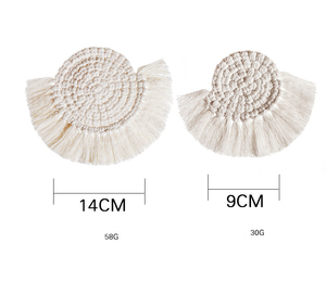 Artilady Nordic Europa Macrame Cup Pad Boho Tafelkleed Tafel Mat Pure Handgemaakte Katoenen Gevlochten Antislip Isolatie Mats - Product Image 6