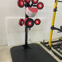 Cible de Boxe Multi-Cible et Multi-Angle, Sac de Frappe Vertical Réglable, Équipement de Boxe pour Salle de Sport