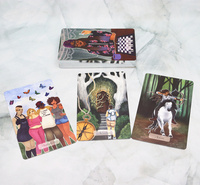 Cartes de tarot et d'oracle personnalisées avec impression couleur intégrale, dorure UV sélective, bords dorés, coins découpés, papier d'art