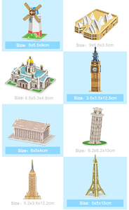 Mô Hình Xây Dựng Nổi Tiếng Thế Giới 3D Trò Chơi Câu Đố Đồ Chơi Trẻ Em - Product Image 3