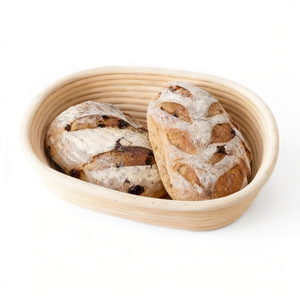 Cesta Redonda de Ratán para Fermentar Pan, Banetón Hecho a Mano para Fermentación de Masa, para Hornear en Casa - Product Image 1