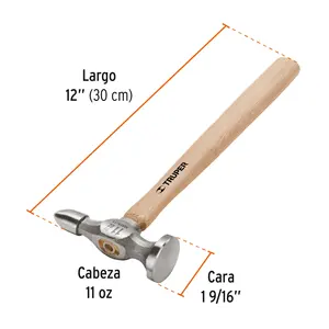 Marteau à débosseler BOX 4, 11 oz, manche de 12 po, TRUPER - Product Image 2