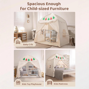 Tende per Bambini Natalizie Disponibili, Yurte Mongole da Interno, Tende Gioco per Bambini, Castello Giocattolo per Ragazze, Casa Giocattolo per Base Segreta - Product Image 4