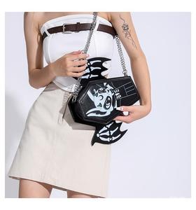 Bolso bandolera gótico personalizado con forma de ataúd, mini bolso Y2K con diseño de esqueleto y alas de murciélago, bolso de mano con forma de ataúd para Halloween - Product Image 6
