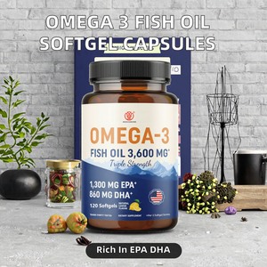 Cápsulas de Aceite de Pescado <span class=keywords><strong>Omega</strong></span> <span class=keywords><strong>3</strong></span> OEM con EPA y DHA, Producto Dietético de Aceite Marino para Hombres y Mujeres en Envase a Granel desde <span class=keywords><strong>India</strong></span> - Product Image 2
