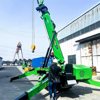 Mini grue portative pour la construction grue araignée télescopique pliable hydraulique stabilisateur chenille pompe à moteur Mobile