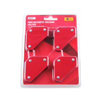4Pcs 9LB Mini Magnetische Lassen Houder Set Driehoek Lassen Klepstandsteller Vaste Hoek Solderen Locator Gereedschap