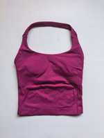 Débardeur de sport sans coutures à col halter avec rembourrage |   Camisole de yoga sexy à col carré |   Gilet de sport à haute élasticité pour femmes