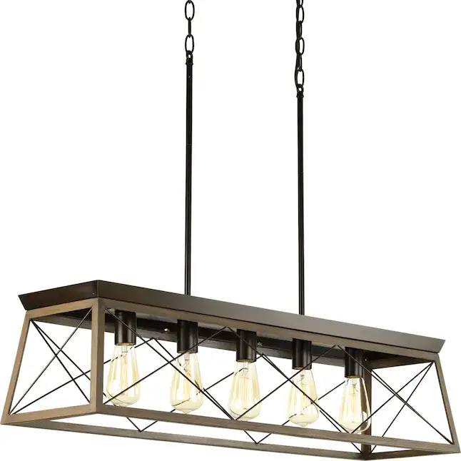ETL фермерский подвесной светильник из искусственной окрашенной древесины, промышленное освещение для кухонного островка, столовой