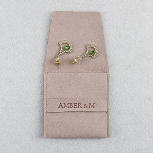 Bolsa de Joyería Personalizada con Logotipo, de Terciopelo, Gamuza, Cuero y Microfibra, Tipo Sobre, para Collares, Anillos, Pendientes, Pulseras, con Solapa - Product Image 6