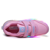 Chaussures à roulettes lumineuses LED pour enfants, baskets de sport décontractées personnalisées en usine