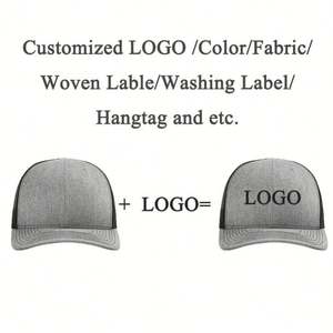 Gorras Trucker Richardson 112 Personalizadas de Alta Calidad, Gorra Snapback de 6 Paneles con Parche de Cuero, Gorra Trucker de Malla Lisa para Hombre - Product Image 2