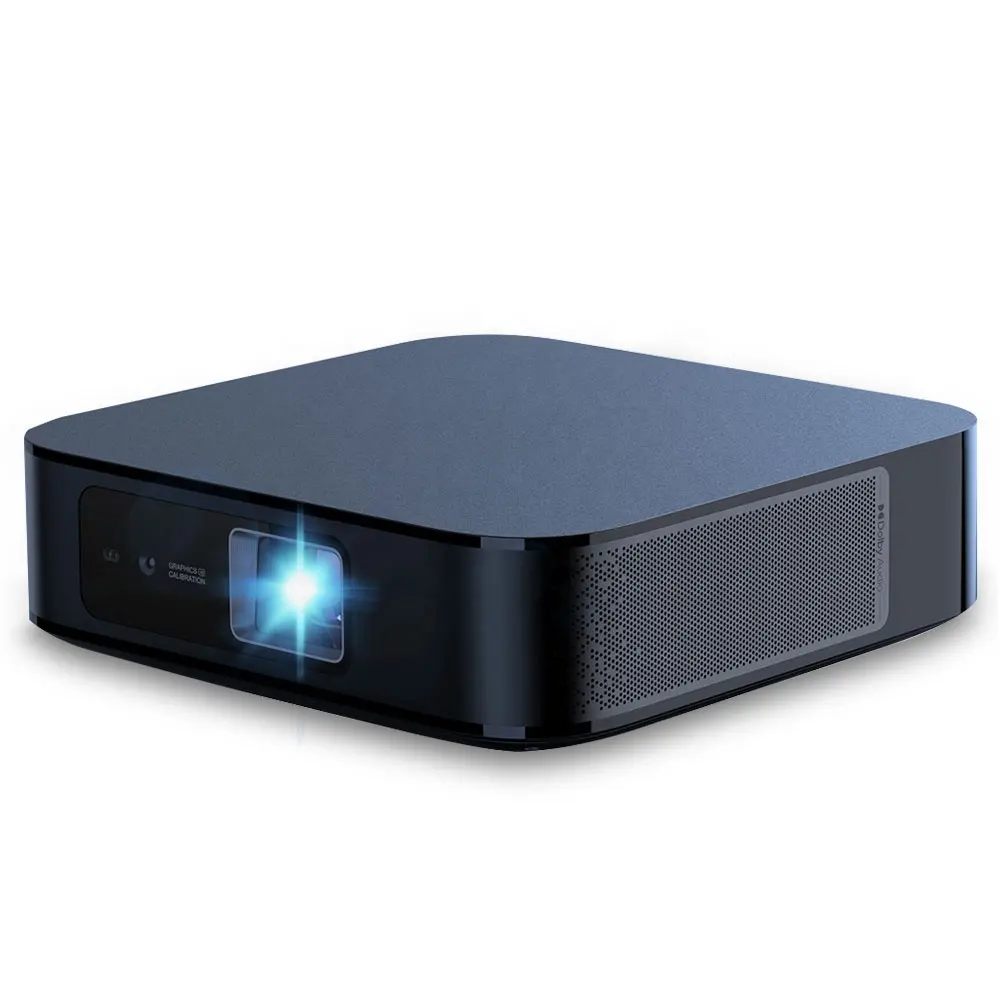 Proyektor DLP Android 9.0, proyektor Mini portabel 2000 Ansi Lumens Home Theater BT5.0 4K untuk bisnis