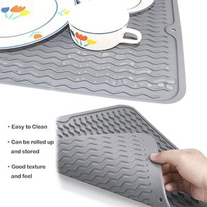 Silicone Draining Dish <b>Drying</b> <b>Mats</b> <b>Kitchen</b> Gadgets for Counter Easy-to-Clean Pads & <b>Mats</b> - Product Image 5
