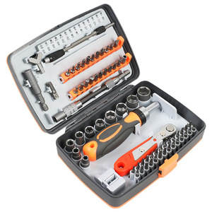 68 In 1 Screwdriver Set Ratchet Wrench With Rotating Bits Home And Machine Repair Tool Kit Orange - Product Image 4