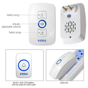 M525 Sonnette de porte intelligente sans fil étanche <span class=keywords><strong>2</strong></span> récepteurs Sonnette de porte domestique avec 32 anneaux de porte musicaux - Product Image 2