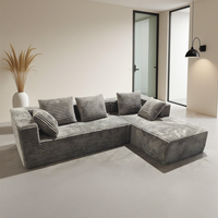 Modulares Ecksofa mit Relaxfunktion und Vakuumkompression, Modernes Villa/Wohnung Schlafsofa aus Stoff mit Schaumstoffpolsterung für kompakte Räume