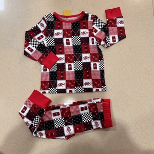 Set Pigiama in Bambù 2 Pezzi con Stampa Occidentale, Scatola Misteriosa, Pigiami in Bambù per Bambini, Abbigliamento da Notte, Completo per Ragazzi - Product Image 6