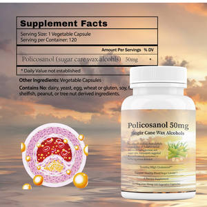 Private Label Beste Prijs Biologische 50Mg Suikerrietwas Alcoholen Octacosanol Policosanol Extract Poedercapsules - Product Image 3