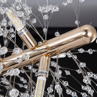 Lustre moderne en cristal LED pour salon de luxe, hôtel, villa