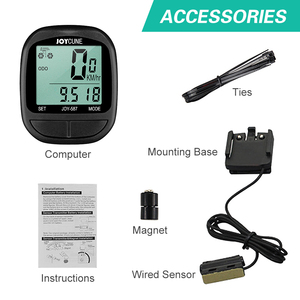 Ordenador de bicicleta, odómetro velocímetro y con cable resistente al agua, cronómetro, Ordenador de bicicleta con pantalla LED para ciclismo al aire libre - Product Image 4