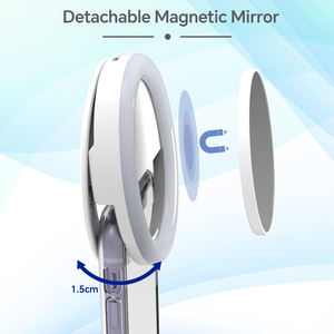 Espejo Circular para Selfies con Clip para Teléfono, Espejo de Bolsillo con Luz LED Ajustable, Anillo de Luz con Clip para Fotografía con Teléfono - Product Image 4