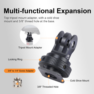 Soporte Universal Mechrig de Aleación de Aluminio Ligero y Duradero con Doble Tornillo de Alta Calidad y Flexibilidad de <span class=keywords><strong>360</strong></span> Grados para Cámaras de Acción GoPro - Product Image 4