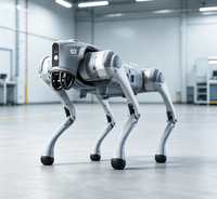 Robot chien à quatre pattes Unitree Go2EDU U2 avec navigation autonome LiDAR 3D pour les tests et expériences en extérieur sur les campus