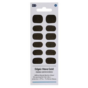 Autocollants pour ongles Edgeu Wave Gold semi-durcis, gel magnétisé, 24 pièces, pour femmes, beauté - Product Image 3
