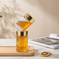 Bocaux en verre de qualité alimentaire à surface lisse avec couvercle à vis, faciles à étiqueter pour le miel, les sauces, les épices, le tri et l'emballage
