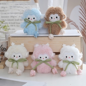 Llavero de Peluche de Oveja Tulipán de 12cm, Muñeco de Peluche Suave y Adorable de Cordero, Colgante de Flor, Llavero de Oveja - Product Image 2