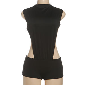 Viviblook Z729RP01 Venta caliente señoras mamelucos Sexy sin mangas Slim Casual Playsuits atractivo una pieza mameluco Bodycon - Product Image 4